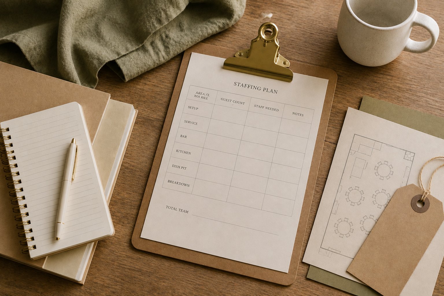 Staffing Calculator planning worksheet